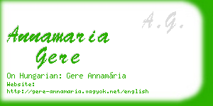 annamaria gere business card